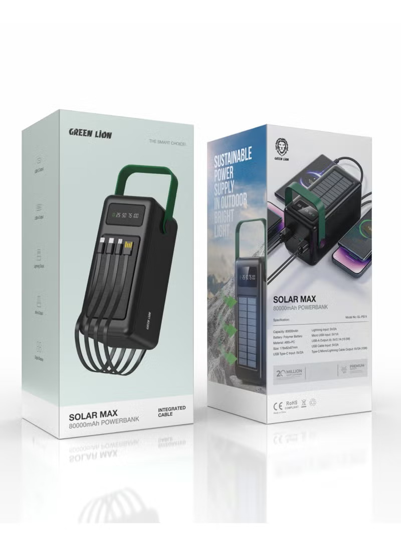 پاوربانک گرین لاین مدل SOLAR MAX ظرفیت 80000 میلی آمپر ساعت - Image 2